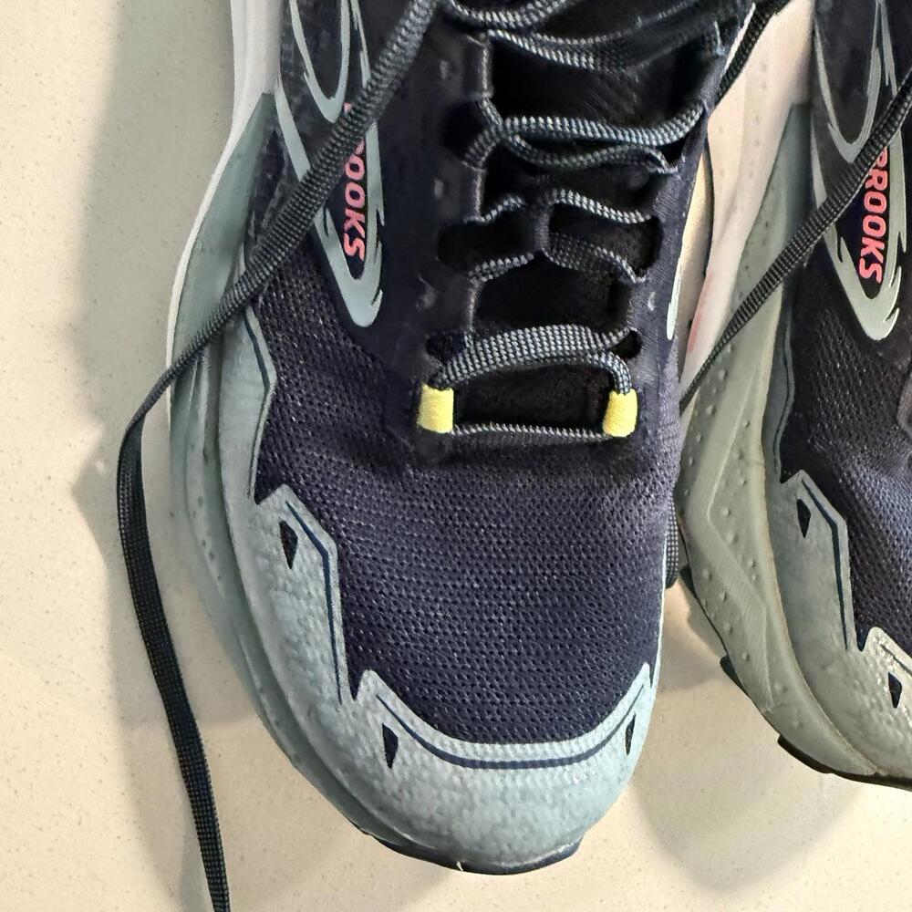 Brooks Caldera 7 Trail Running Shoe Grey Blue Women 9.5 Athletic Walking Hiking - Picture 4 of 9